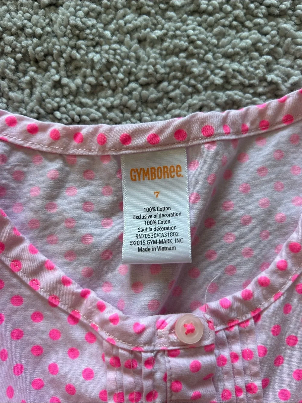 Gymboree Pink Polka Dot Ruffle Dress with Satin Bow
